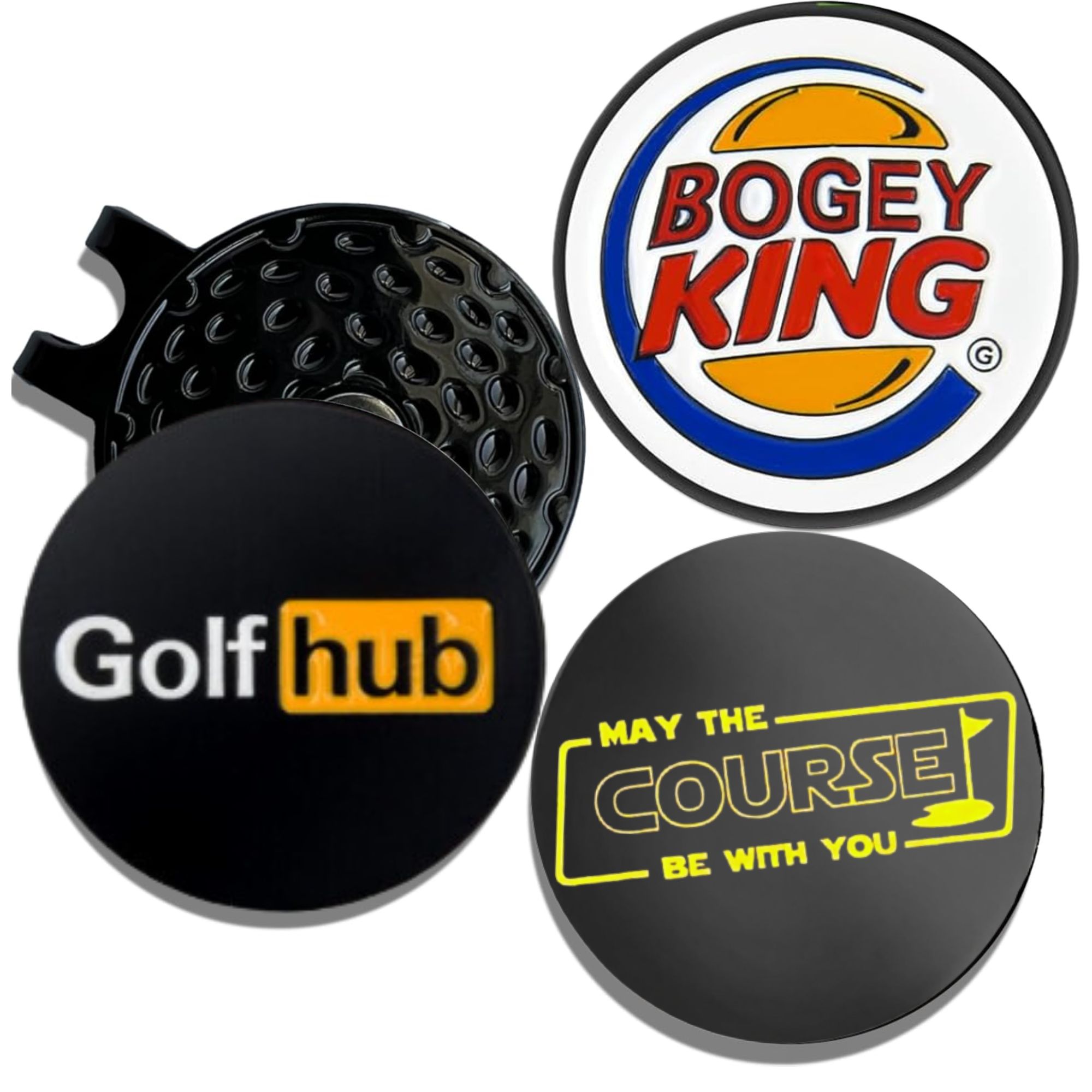 Golf Ball Premium - Set di 3 Divertenti Segnalatori per