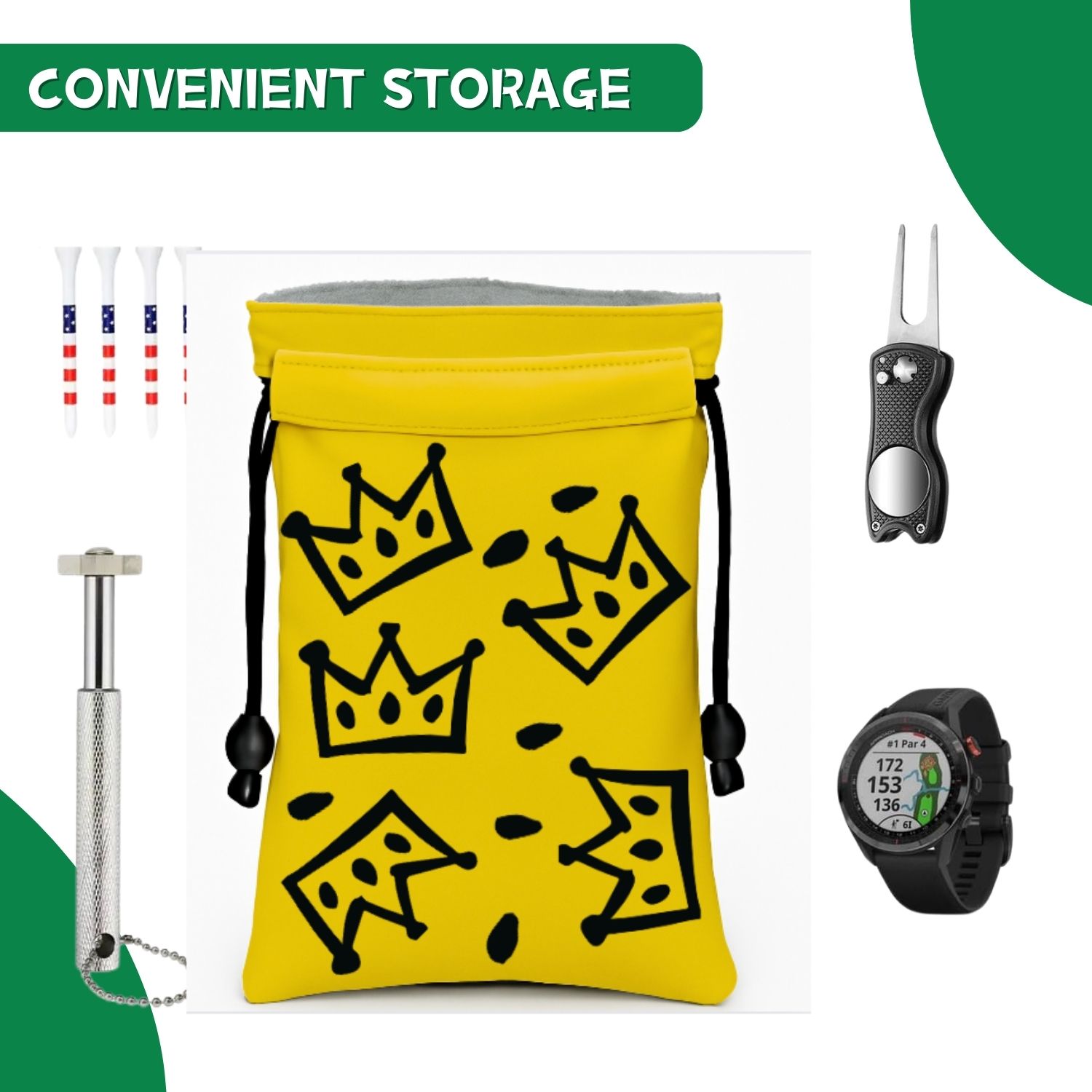 Borsa portaoggetti Crown Golf, - Golf Equipment Drawing recensione e prezzo