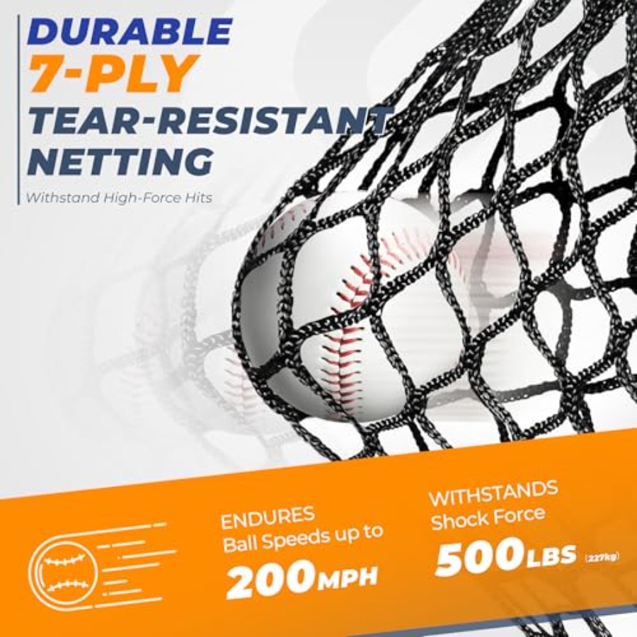 Rete da baseball 7 x 7 piedi,  - Practice Net Hitting recensione e prezzo